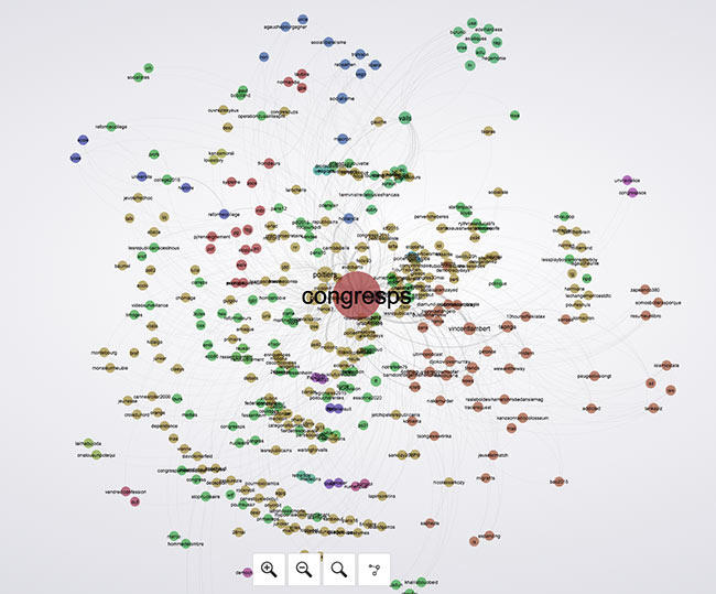 Cartographie interactive des hashtags associes a #congresps